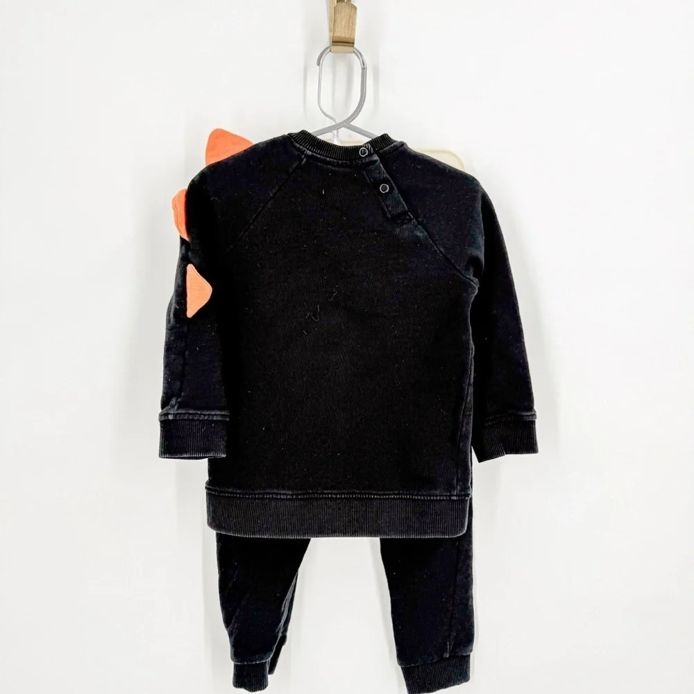 H&M Black and Orange Kids Matching Set